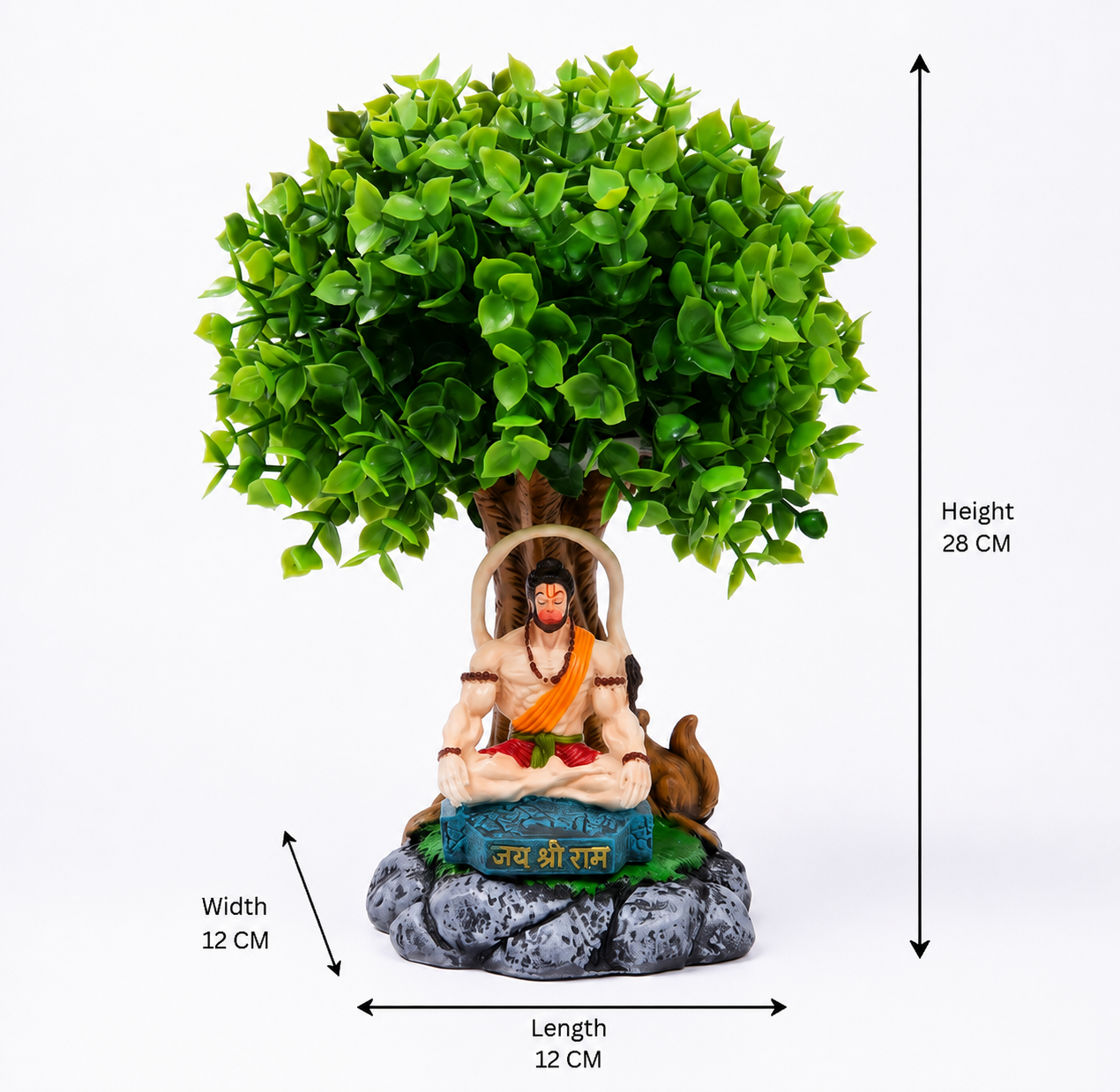 Artificial Bonsai Tree with Lord Hanuman Idol | Lucky Home Decor