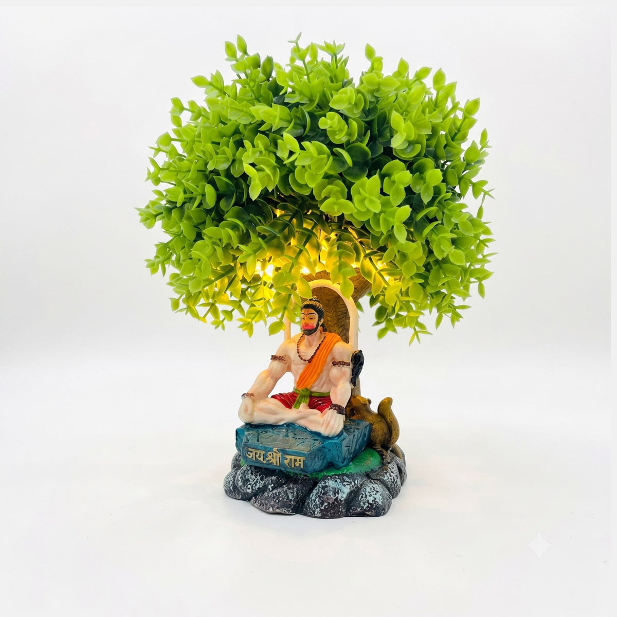 Artificial Bonsai Tree with Lord Hanuman Idol | Lucky Home Decor
