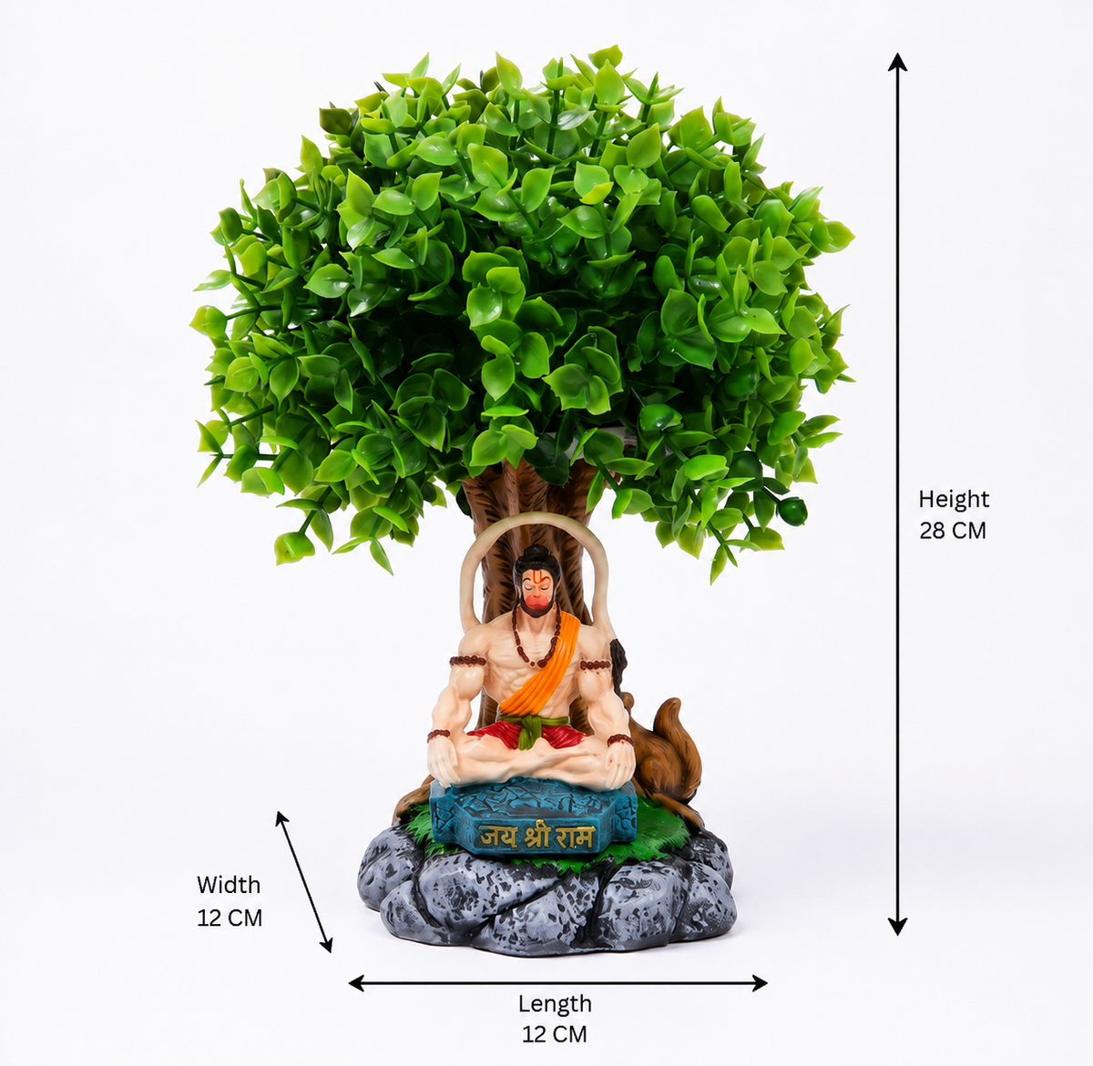 Artificial Bonsai Tree with Lord Hanuman Idol | Lucky Home Decor