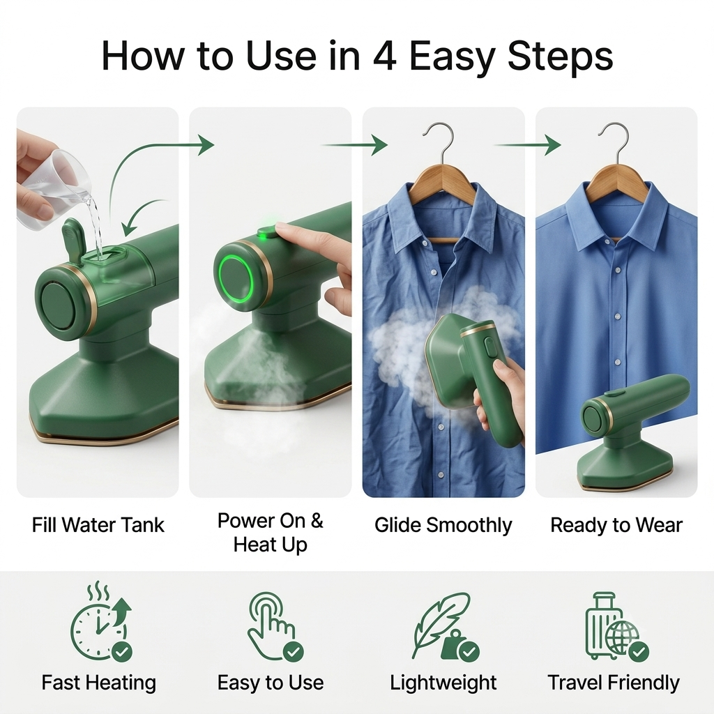 Wrinkle-Free Clothes in Minutes with Ritvion™ Portable SmartPress
